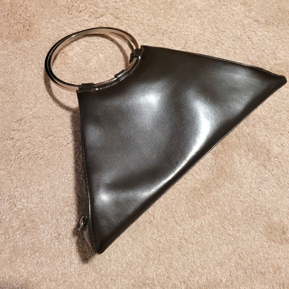 Wilson's Leather triangular geometric handbag